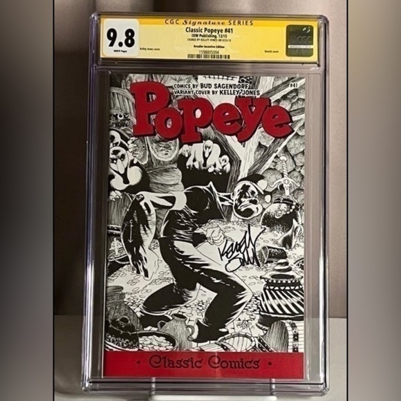 Popeye #41 Kelly Jones Retailer Incentive Variant Sketch SIGNED‎ CGC 9.8 - Picture 1 of 1